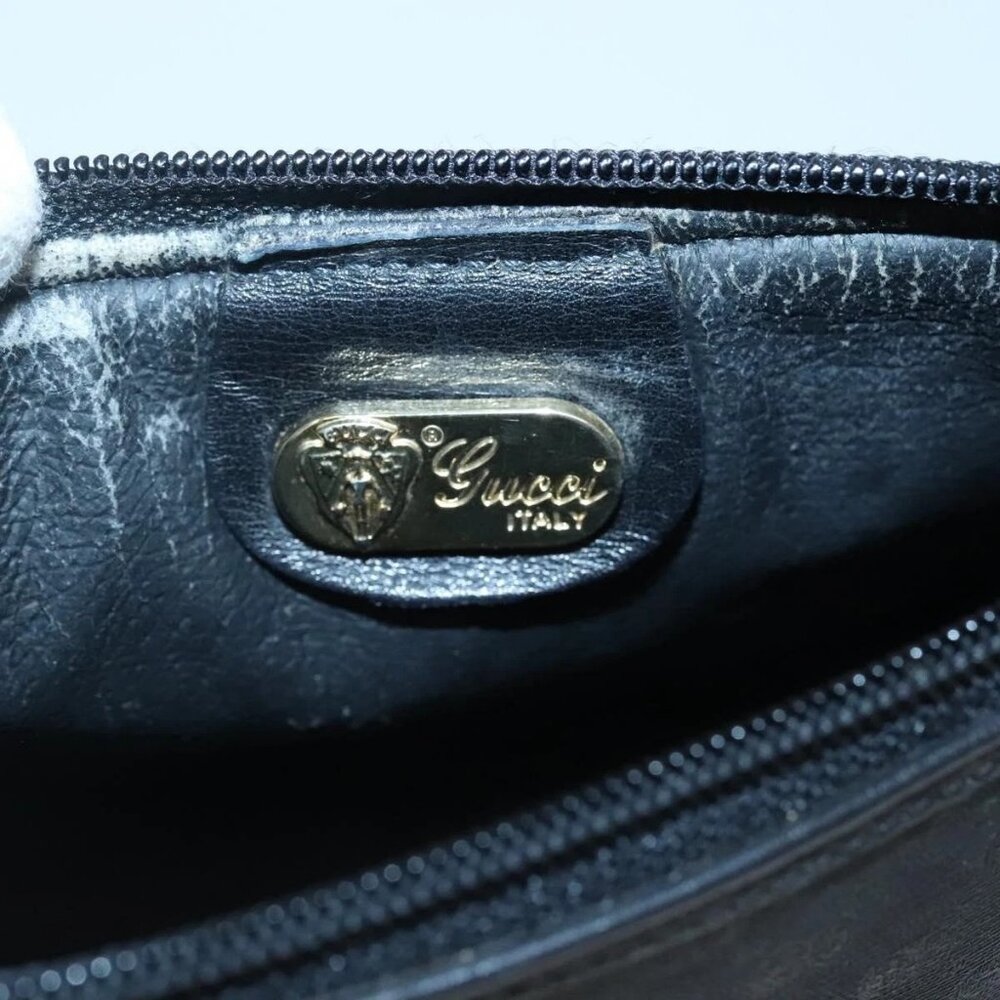 GUCCI Micro GG Supreme Pouch PVC Black Gold Auth 133307 - Picture 16 of 16